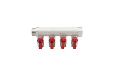 Коллектор VRT 3/4&quot;x1/2&quot;, с отсечными кранами, 4 выхода 531863