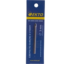 Сверло по кафелю и стеклу (3 мм; цилиндрический хвостовик) EКТО DS-009-0300-0060