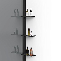 Душевая перегородка Vincea Walk-In VSW-1HWS100CGB 100x200 черный матовый, тонированное