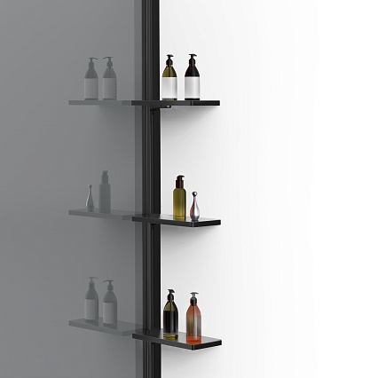 Душевая перегородка Vincea Walk-In VSW-1HWS100CGB 100x200 черный матовый, тонированное