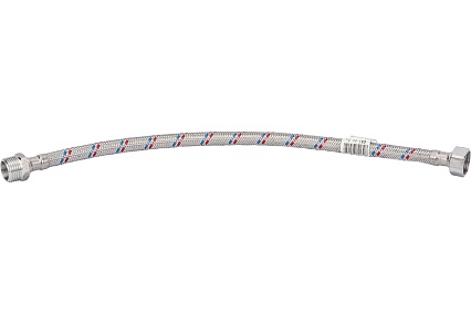 Гибкая подводка для воды (40 см; 1/2"; гайка-штуцер) Valtec VTf.002.IS.0404040