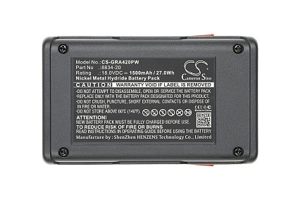 Аккумулятор CS-GRA420PW для Gardena EasyCut 42, SmallCut 300 8834-20, 1.5Ah 18V Cameron Sino P102.00070