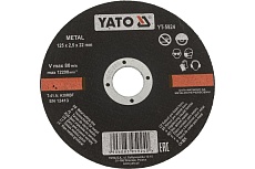 Круг отрезной по металлу 125x2.5x22 мм Yato YT-5924