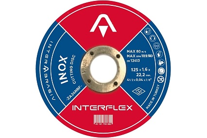 Круг отрезной по нержавеющей стали Inox 125х1.6х22.23 мм Interflex 4687202817955