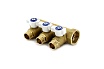 Коллектор НВ 3/4 3х1/2 Н 40мм с кранами Uni-Fitt 420G3230