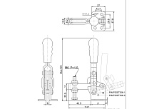 Зажим с вертикальной рукоятью HS CLAMP HS-11502-B