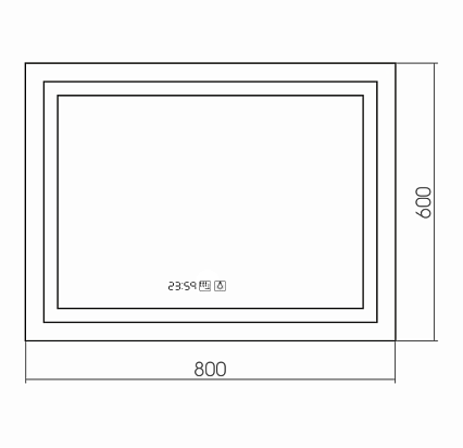 Зеркало Silver Mirrors Livia neo 80x60 см с подогревом, часами