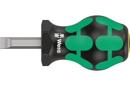 Шлицевая отвёртка WERA 335 SL Stubby короткая, 1.2x8.0x25 мм WE-008844