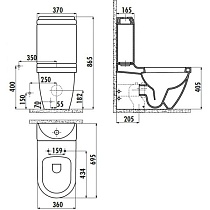 Бачок для унитаза Creavit Dream DR410