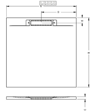 Поддон для душа Riho Isola 100x90 антрацит