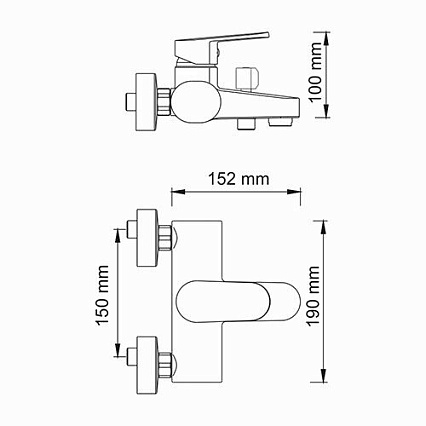 Смеситель для ванны WasserKRAFT Donau 5301