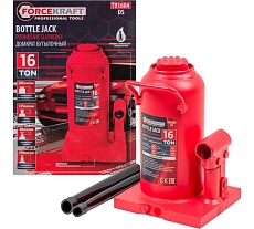 Бутылочный домкрат Forcekraft 16т с клапаном h min-227мм, h max-427мм FK-T91604(DS)