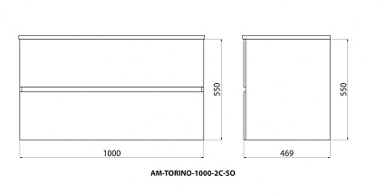 Тумба с раковиной Art&Max Torino 100 см бран