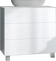 Тумба со столешницей Marka One Mix 60 см, напольная, 3 ящика Push, МДФ