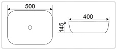 Раковина CeramaLux LuxeLine D1302H011 50 см белый