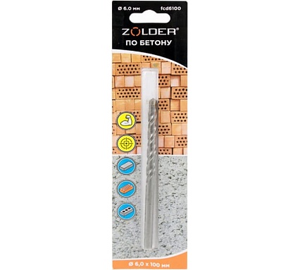 Сверло по бетону (6х100 мм) ZOLDER fcd6100
