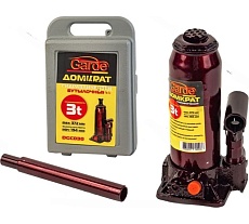 Гидравлический домкрат GARDE 3 т, бутылочный, в кейсе, 195-380 мм, 194-372 мм DGC030