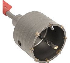 Коронка буровая по бетону с оснасткой Master TCT-72 (72 мм; М22; SDS-plus) EKF tct-72-m22