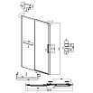 Душевая дверь Grossman Style 100x195 тонированное, черный матовый 100.K33.05.100.21.10