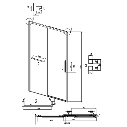 Душевая дверь Grossman Style 100x195 тонированное, черный матовый 100.K33.05.100.21.10