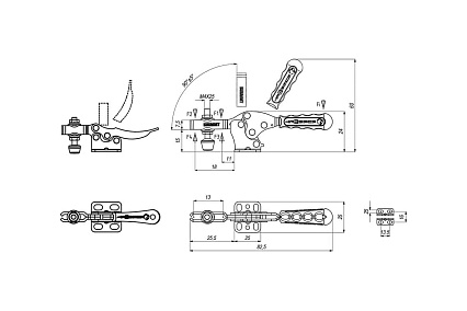 Прижим KUKAMET механический горизонтальный 111-0-M