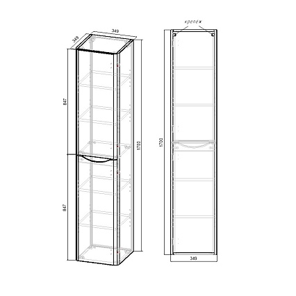 Мебель для ванной Vincea Paola 60 см V.Oak