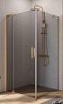 Душевой уголок Cezares Slider SLIDER-AH-1-80-90/100-GRIGIO-BORO 80x90/100 серое, брашированное золото