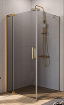 Душевой уголок Cezares Slider SLIDER-AH-1-80-90/100-GRIGIO-BORO 80x90/100 серое, брашированное золото