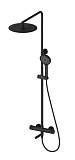 Душевая стойка Oliveeka Y-Line OL-739902-MB с термостатом, черный матовый