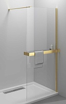 Душевая перегородка Vincea Walk-In VSW-4HR900CLG 90x200 брашированное золото, прозрачное
