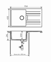 Кухонная мойка Tolero TL-750 №102 75 см сафари