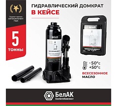 Домкрат 5 тонн в кейсе БелАК БАК.10042