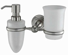 Дозатор жидкого мыла WasserKRAFT Ammer K-7089 со стаканом, матовый хром