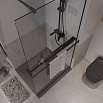 Душевая перегородка Niagara Nova NG-670-90ВLACK 90x195 прозрачная, профиль черный матовый