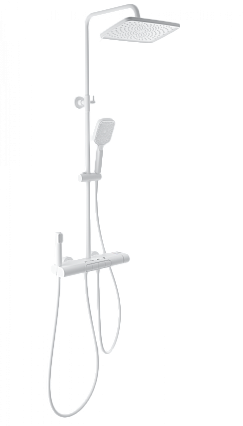 Душевая стойка Wonzon&Woghand Muse Legato WW-B4129-MW термостат, белый матовый
