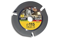 Диск пильный по дереву для УШМ Speedcutter GRAFF (115х22.2 мм)