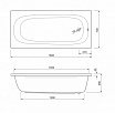 Акриловая ванна Cezares Piave PIAVE-160-70-42-W37 160x70 см