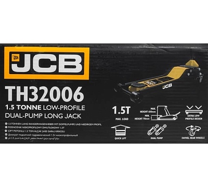 Подкатной гидравлический домкрат JCB 1.5 т, 70-610 мм JCB-TH32006(56954)