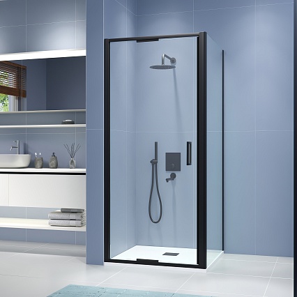 Душевой уголок RGW Stilvol SV-145B (SV-05B + Z-050-2B) 100x70 прозрачное, черный 703214507-14