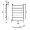 Полотенцесушитель электрический Domoterm Лаура П6 500x600 EL ТЭН слева, хром