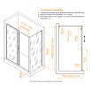 Душевой уголок RGW Classic CL-133B (CL-13B + Z-03B) 150x80 Cora, черный 060913358-44