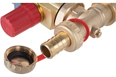 Комплект коллекторов Danfoss FHF-8 set с кронштейнами и воздухоотводчиками 8 контуров 088U0708