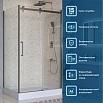 Душевой уголок BelBagno MARINO-2-AH-1-150/90-C-GM 150x90 прозрачный, оружейная сталь