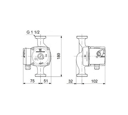 Циркуляционный насос Grundfos UPS 25/30 НС-0027425