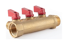 Коллектор с шаровыми кранами PROFACTOR в/н 3/4&quot; х 3 вых 1/2&quot;нар PF MV 264.3