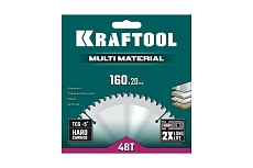 Пильный диск по алюминию Kraftool Multi material 160x20 мм, 48Т 36953-160-20