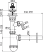 Сифон для раковины Alcaplast A410P с отводом