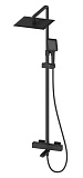 Душевая стойка Oliveeka D-Line OL-739901-MB с термостатом, черный матовый