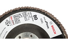 Круг лепестковый Best for Inox для УШМ (115х22,2 мм; К80) Bosch 2608608265