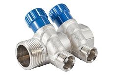 Коллектор с регулировочными вентилями PROFACTOR в/н 1" х 2 вых 1/2"нар PF MV 269.2